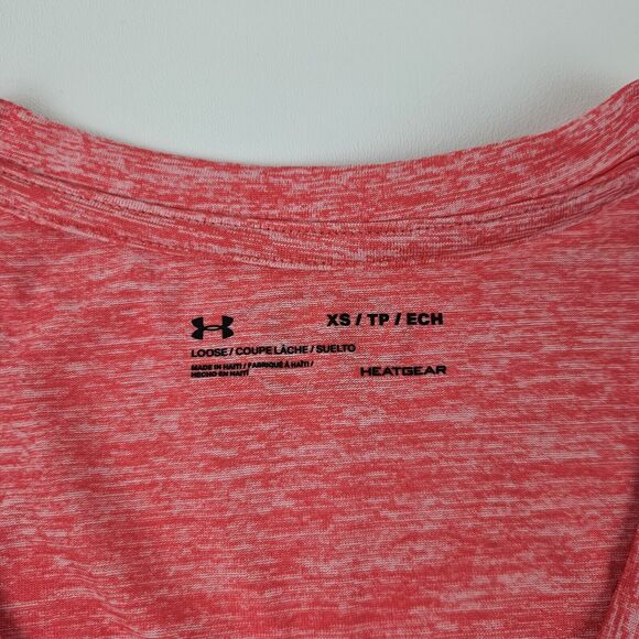 Under Armour UA Tech HeatGear Twist V-Neck Women's XS Short Sleeve Loose Fit New - Picture 3 of 9